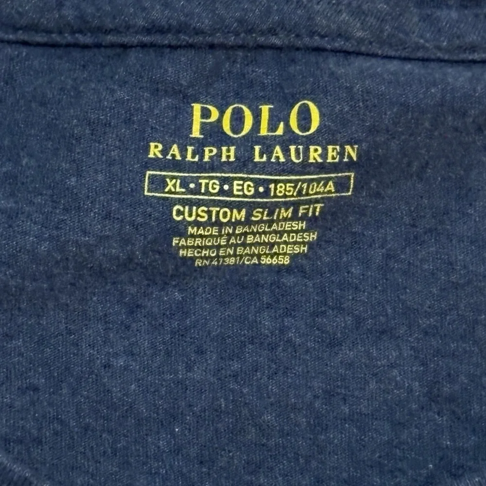 Polo Ralph Lauren T-shirt Men's XL Custom Slim Fit Heather Blue
